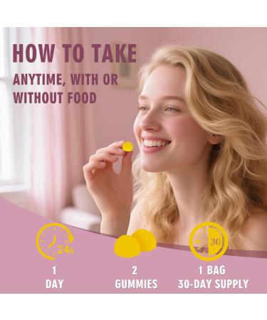 HOWEEJET Her Juicy Feminine Probiotics Gummies for Women | Tropical Pineapple Flavor | Supports pH Balance Gut & Immune Health | with Slippery Elm Prebiotics & Lactobacillus Blend | 60 Gummies (2) - Buy Online on GoSupps.com
