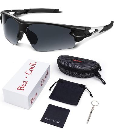 Bea CooL Polarized Sports Sunglasses | UV400 Matte Black | Men Women Youth | Baseball Fishing Cycling Running Golf Motorcycle Tac Glasses - Buy Online on GoSupps.com