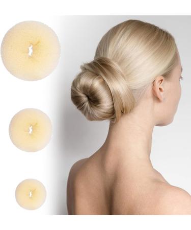 Hair Donut Bun Maker Set 6 Pcs Donut Bun Shaper with 20 Hair Pins Hair Bun Maker Shaper Chignon Doughnut for Girls Kids Women White - Buy Online on GoSupps.com