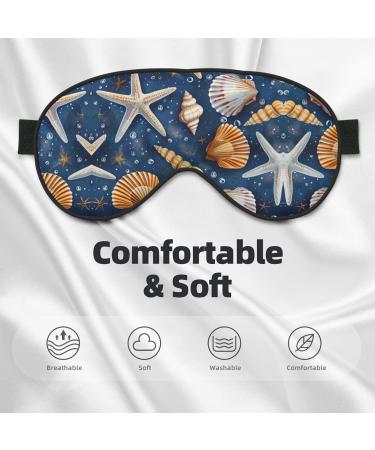 SSIMOO Adjustable Sea Star & Seashell Sleep Mask | Breathable & Fashionable Eye Mask for Comfortable Sleep - International Shipping - Buy Online on GoSupps.com