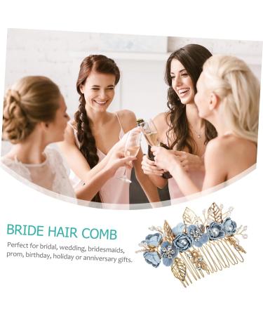 Angoily Bridal Comb Decorative Hair Clips Bride Bridesmaids Crystal Headpiece Bridesmaid Hair Accessories Women Hair Side Combs Floral Hair Clip Pearl South Korea Women's Fabric - Buy Online on GoSupps.com