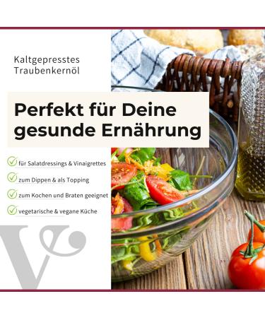 VITIS Vital Cold Pressed Grape Seed Oil 100 ml - Organic & Natural Health Benefits | International Shipping - Buy Online on GoSupps.com