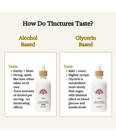 Rainbo - Chaga Mushroom Tincture - Dual Extract Mushroom Supplement - Immune Support Cellular Support Liquid Chaga Supplement Vegan Non GMO 3.4 fl oz Alcohol Based - Buy Online on GoSupps.com