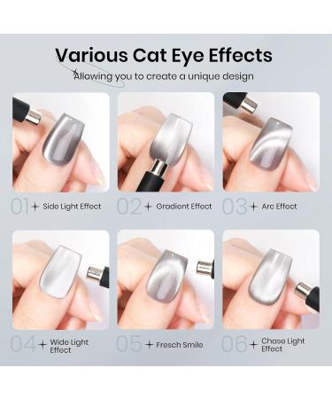 SUPWEE Cat Eye Gel Nail Polish Moonlight Magnetic Nail Gel Polish 10ml High Gloss Smoothie Cateye Gel Polish Holographic Glitter Gel Soak off UV Gel for Nail Art Manicure TCMY001 - Buy Online on GoSupps.com