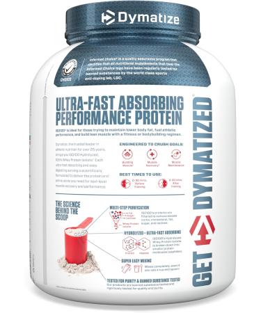 Dymatize ISO 100 Cookies & Cream 2.2kg - Premium Whey Protein Hydrolysate & Isolate Powder | Fast International Shipping - Buy Online on GoSupps.com