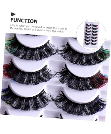 minkissy 7 Pairs Fake Eyelashes False Lashes Curl Lash Extensions Individual Lashes False Eyelashes Makeup Eyelashes Lash Clusters with Color Fake Lashes Make up Extend Chemical Fiber - Buy Online on GoSupps.com
