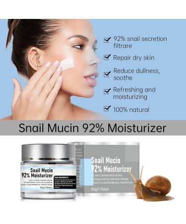 Snail Mucin 92% Moisturizer - Daily Face Gel Cream & Repair Cream for Ultimate Hydration | Baba de Caracol Snail Cream - Buy Online on GoSupps.com