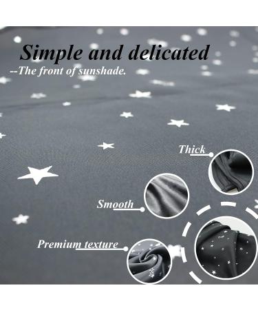 ZATOOTO Car Sun Shades - UV Protection Black Star Front Curtains (2 PCS) 48*80cm - Ideal for Baby, Kids, Pets, & Adults - Privacy and Sun Protection - Buy Online on GoSupps.com