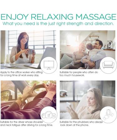 Voyor-Health Shiatsu Neck & Back Massage Device with Heat - 6 Rotating Nodes for Pain Relief & Relaxation at Home or Office - Buy Online on GoSupps.com