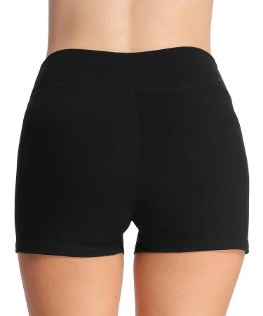 iloveSIA Women's Seamless Sports Shorts - Cotton Dance & Fitness Hotpants in Black+Gray - Perfect for Yoga Running & Workout - Size S - Buy Online on GoSupps.com
