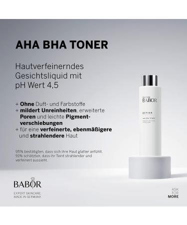 Doctor Babor AHA BHA Face Toner - Refined Facial Water with Salicylic Acid & Almond Acid for Impurities & Large Pores - 200 ml - Buy Online on GoSupps.com