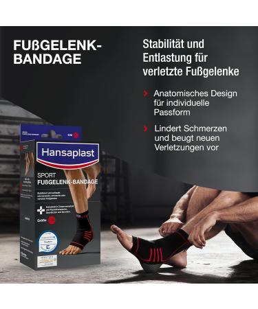 Hansaplast Sport Ankle Hinge Bandage - Protection & Support for Right/Left Ankle (Size L/XL) - 1 Pack - Buy Online on GoSupps.com
