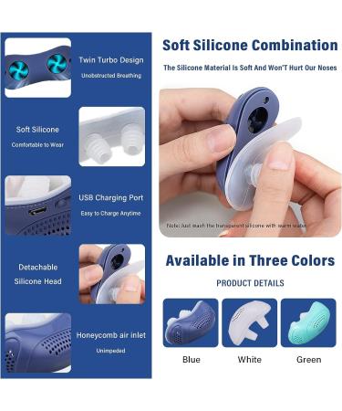 Adjustable Anti Snoring Electronic Device - Double Eddy Current Fan Design, Green, 60 x 25.2 x 39mm - Buy Online on GoSupps.com