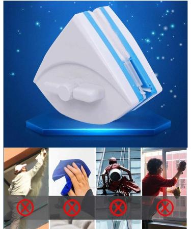 Double-Sided Magnetic Window Cleaner Glass Cleaning Brush Glass Wiper Household Cleaning Tools for Single Layer Double Sided Glass Wipe Thickness - Buy Online on GoSupps.com