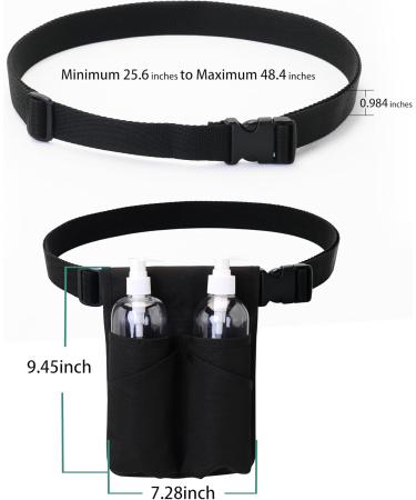 Professional Massage Therapist Holster with Adjustable Belt - Massage Bottle Lotion and Oil Storage - Black (YR-XJ-2KD - Buy Online on GoSupps.com