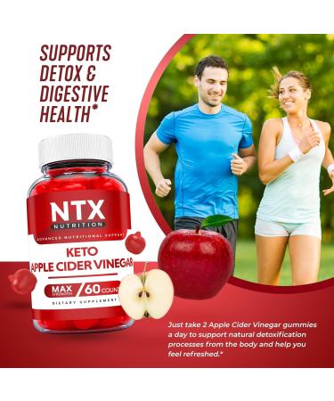 NTX Keto Gummies with Apple Cider Vinegar and Vitamin B12 - 5 Pack | Advanced Formula for Weight Loss | Shark Tank Approved | 300 Gummies - Buy Online on GoSupps.com
