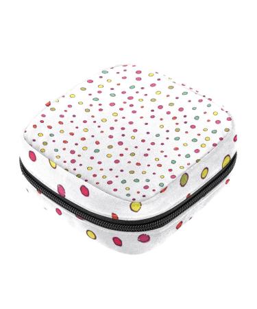 Bright colorful circles around spray pattern women binding storage bag menstrual bag portable menstrual cup pocket with zipper for teenagers girls women women color 9