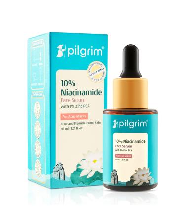 Pilgrim 10% Niacinamide + 1% Zinc Serum | Acne Control & Oil Balancing | Smoothing Serum for Blemish-Prone Skin | All Skin Types | For Women & Men | 1.01 Fl Oz (30 ml)