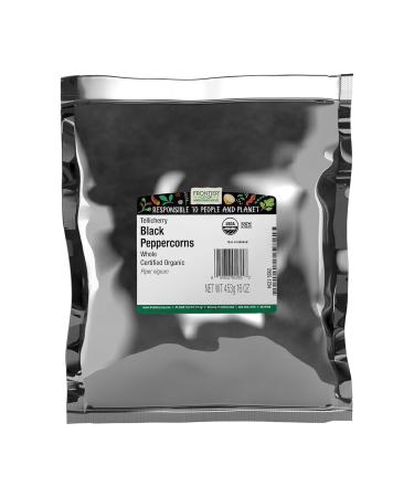 Frontier Natural Products Organic Whole Black Peppercorns Tellicherry 16 oz (453 g) - Buy Online on GoSupps.com