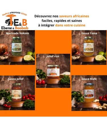  EBENE&BAOBAB Ebene&Baobab - Delicious sauce & marinade Yassa de Casamance for barbecue and starchy foods simmered onions lemon juice and condiments - up to 3 or 4 people 250 g jar net cooked in France - Buy Online on GoSupps.com