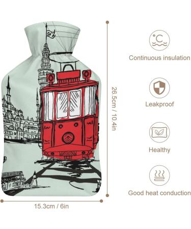Hot Water Bottle with Lid - Rubber Hot Water Bag for Pain Relief Cramps & Foot Warmer | Hot & Cold Therapy - International Shipping Available - Buy Online on GoSupps.com