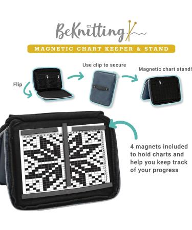 BeKnitting Interchangeable Knitting Needle Case | Organizer Bag with Magnetic Chart Keeper | for Knitting Crochet & Crafts - Buy Online on GoSupps.com