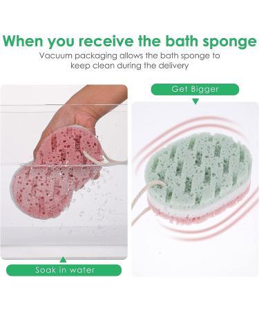 Sibba Large Bath Sponge - Reusable Exfoliating Body Scrubber for Men, Women, and Kids - Green Loofah Sponge for Body Wash - Bathing Accessories - Buy Online on GoSupps.com