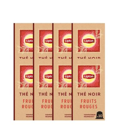 Lipton Th Noir Go t Fruits Rouges Capsules Compatibles Nespresso Vitalit Ingr dients d'Origine 100% Naturelle 80 Capsules