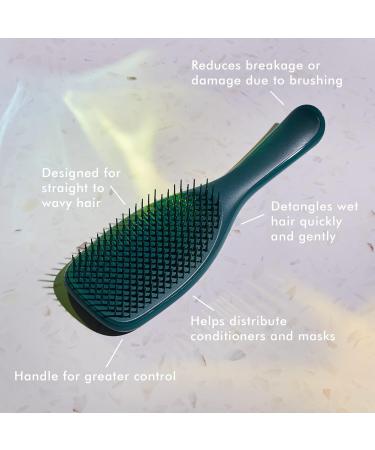 Tangle Teezer The World Detangler Hairbrush - Ideal for Wet & Dry Hair | All Hair Types | Reduces Nodes & Breakage | Green Jungle - Buy Online on GoSupps.com