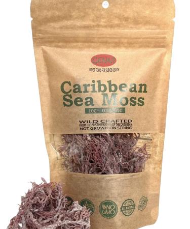 GENNI Wild purple sea moss made from the pristine waters of the Caribbean uncultivated on a string (50 g)