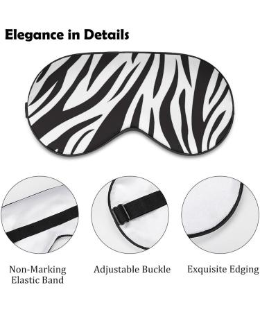 Zebra Print Sleep Mask for Women | Adjustable Eye Shades Cover with Elastic Strap - Comfort & Style for Better Sleep - Buy Online on GoSupps.com