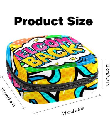 Buy Welcome Back Women Binding Surface Pocket - Large Menstruation Cup Bags with Zipper | Period Inserts & Tampon Storage | Multi-Colored for Girls & Women - Buy Online on GoSupps.com