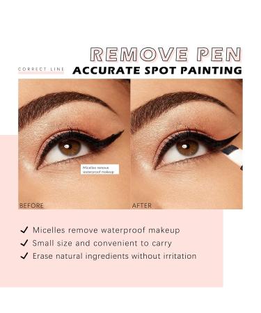 HOSAILY 2Pcs Makeup Remover Pen - Quick Fix Makeup Cleanser & Corrector for Eyes Lips & Face | Includes 3 Replacement Heads | International Shipping Available - Buy Online on GoSupps.com