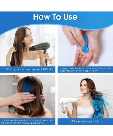 Temporary Hair Color Wax Kit for Kids | Washable Crazy Hair Dye with Wiggle Eyes & Face Pens | Perfect Stocking Stuffer for Girls Ages 4-10+ (Blue - Buy Online on GoSupps.com