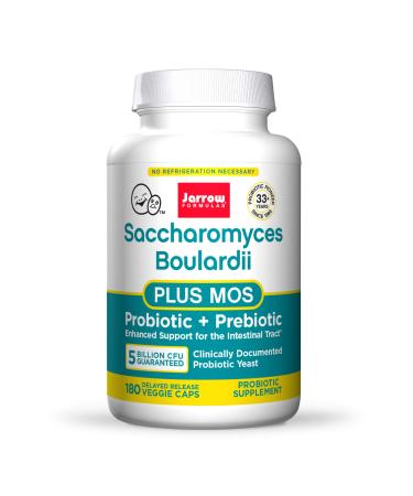 Jarrow Formulas Saccharomyces Boulardii + MOS 5 Billion 180 Veggie Caps