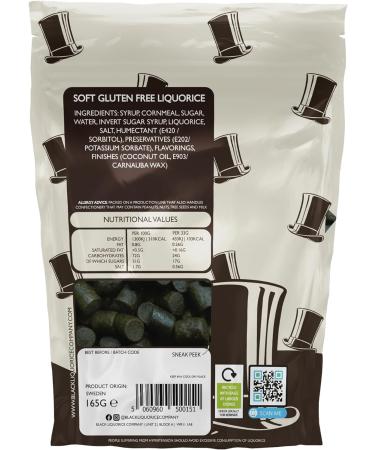 Black Liquorice Company - Soft Eating Liquorice Original Black Gluten Free 3 x 165g - Buy Online on GoSupps.com