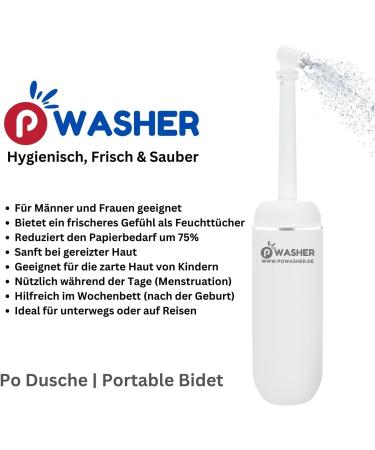 PoWasher Mobile Travel Bidet | Intimate Shower & Toilet Bidet for Ultimate Comfort - New! - Buy Online on GoSupps.com