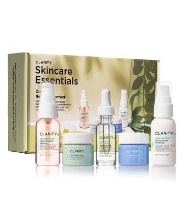 ClarityRx Skincare Essentials Kit | Cleanse  Renew & Protect | Plant-Based  Paraben Free  Natural New Kit