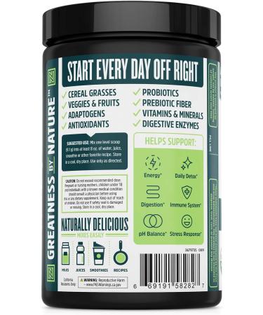 Zhou Deep Greens Organic Morning Complete Prebiotic Probiotic Powder 9.6 oz | Wheatgrass Spirulina Maca Blend - Buy Online on GoSupps.com