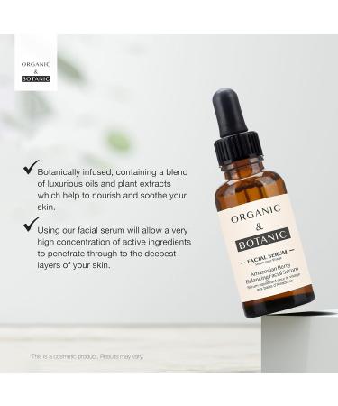 Organic & Botanic Amazonian Berry Facial Serum - 30ml | Instant Hydration & Vegan Skincare for All Skin Types | Made in the UK - Buy Online on GoSupps.com