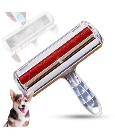 UBUL Pet Hair Remover Roller - Reusable with Self-Cleaning Base -Remove from Furniture and More. No Adhesive or Sticky Tape Needed-Eco-Friendly,Perfect Portable., Dark Red, 7.8*4.7* 2.7inch