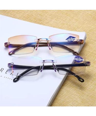 2023 Upgrade Sapphire Anti Blue Light Reading Glasses - High Hardness Dual Focus Brown 1.5 - Buy Online on GoSupps.com