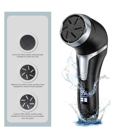 Portable Electrical Foot Horn Skin Remover Set | Pedicure Tools with 3 Grinding Heads & 2 Speeds | Waterproof Foot Care for Cracked Heels & Dead Skin - Buy Online on GoSupps.com