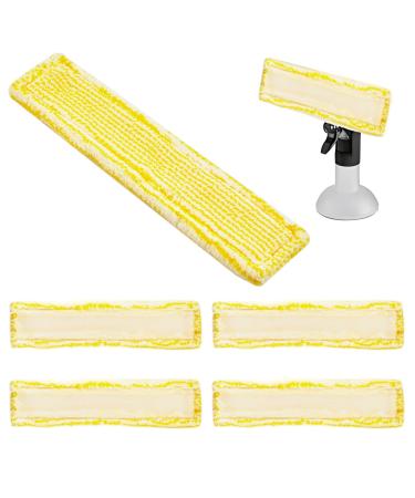Tiamorph 5 Pack Window Vacuum Cleaning Pad Compatible with WV2 WV5 window cleaner Microfibre Swipping Cloth Pads Cleaner Accessories Yellow