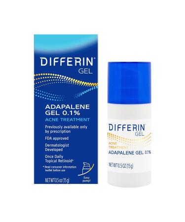 Acne Treatment Differin Gel, 30 Day Supply, Retinoid Treatment for Face with 0.1% Adapalene, Gentle Skin Care for Acne Prone Sensitive Skin, 15g Pump - Buy Online on GoSupps.com