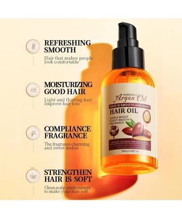 Organic Argan Oil for Hair Hair Growth Oil Natural Cold Pressed Carrier Oil Argan Oil Hair Oil for Shine and Frizz Control Repairing Moisturises Dry & Damaged Hair Strengthen All Hair Types - Buy Online on GoSupps.com