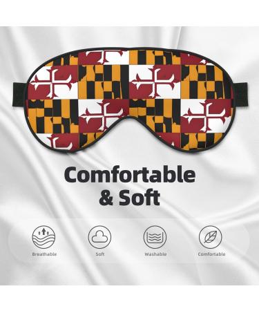 Premium Sleep Mask Eye for Ultimate Comfort | Reusable Soft Blackout Masks for Better Sleep | Perfect Travel & Camping Companion | Ideal Gifts for Him & Her - Maryland Flag Design - Buy Online on GoSupps.com
