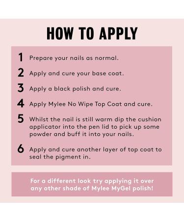 Mylee Air Cushion Chrome Powder Pen - Holographic Nail Decoration for a Shiny Metallic Mirror Effect - DIY Manicure Tool in Rose Gold - Buy Online on GoSupps.com