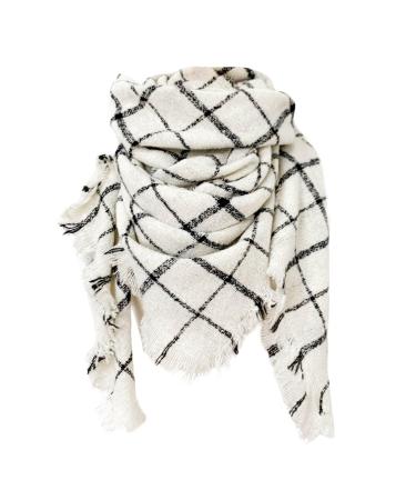 Women's scarf triangular scarf cashmere scarf with a button triangular scarf scarf cape ladies knitting scarf with wool neck warmer triangular cloth unit size beige