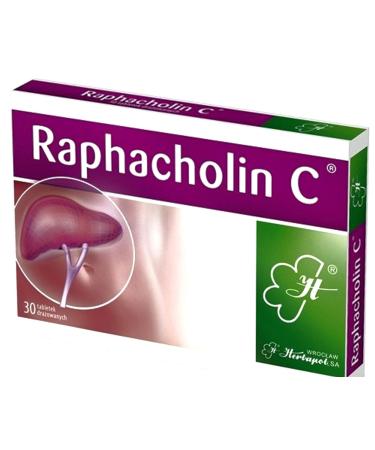 Raphacholin C N30 Tablets - for Liver Detox Cleanse Regeneration Support Constipation Relief 100% Natural Digestion aid Stomach Pain Bloating Gas Flatulence Acid Reflux Heartburn Treatment